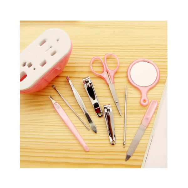 Set de 9 instrumente pentru manichiura si penseta pentru sprancene