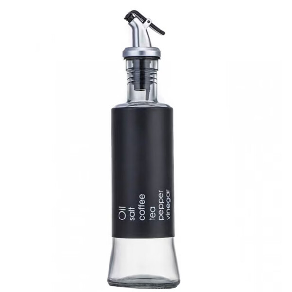 Recipient din sticla pentru ulei si otet, 300 ml, argintiu