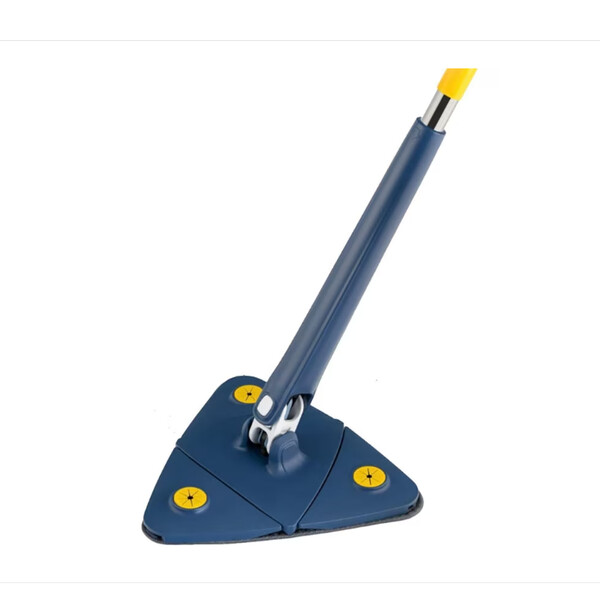 Mop multifunctional pentru suprafete uscate si ude, cap triunghiular rotativ 360°, stergator pentru geamuri, podele, pereti, mobila, laveta microfibre, maner telescopic, ajustabil